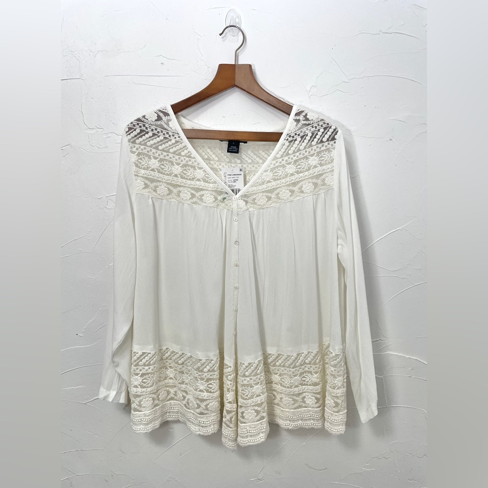 Karen Kane Lace Inset Top - Picture 5 of 8